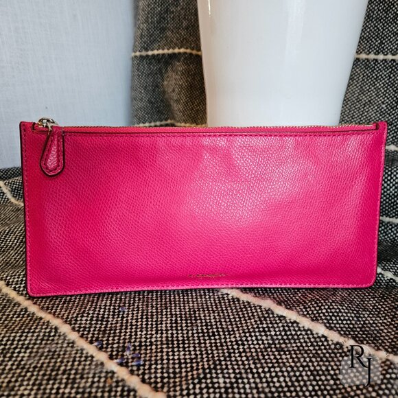 Coach Skinny Zip Pouch Case - Pink - Picture 1 of 10